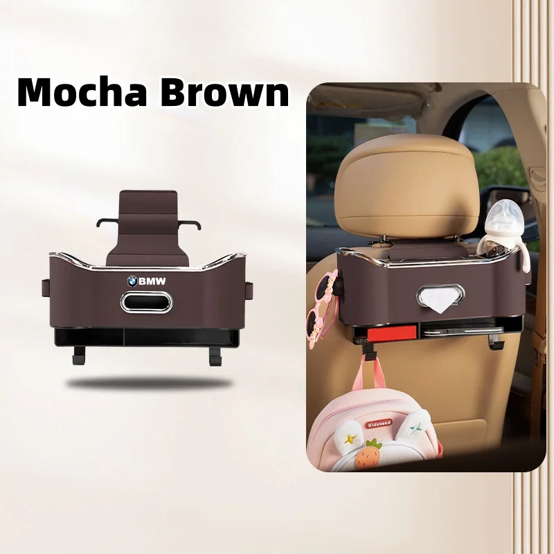 Car seat back multifunctional storage box