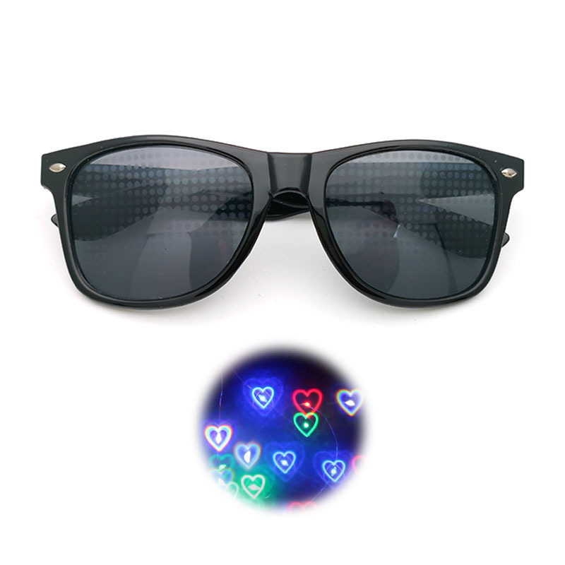 Heart Sunglasses Heart Effect Diffraction Glasses for Women Men Festival Party Rave Light Glasses UV400 Protection