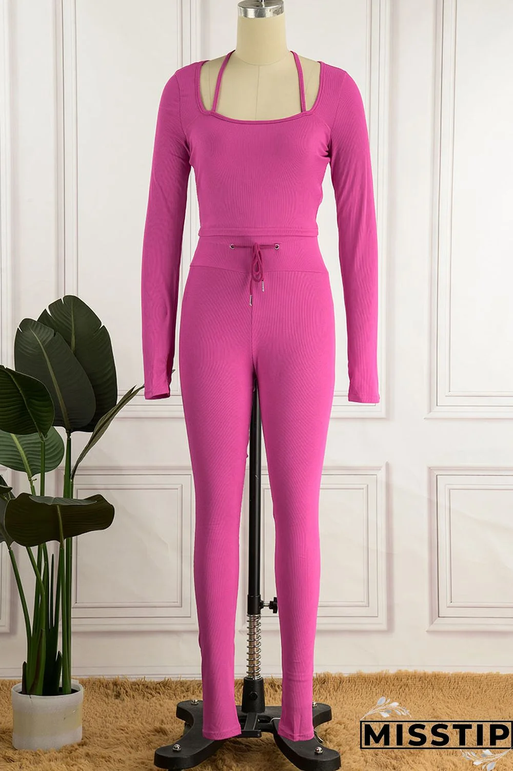 Green Casual Street Solid Patchwork Square Collar Long Sleeve Two Pieces