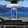 NYTKL 2 PCS Handicap Placard Holder, 11.6"&times;5" Ultra Transparent Disabled Placard Holder with Large Hanger, Portable Handicap Permit Parking Sign Protective Cover for Most Vehicles