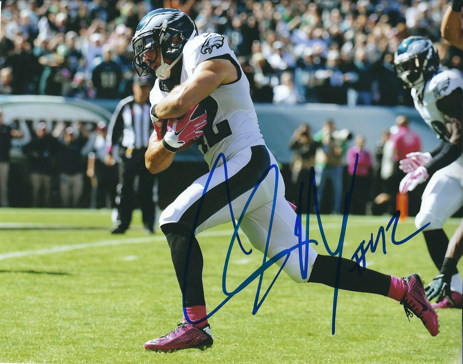 Autographed CHRIS MARAGOS Philadelphia Eagles 8x10 Photo Poster painting w/COA