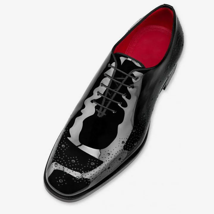 Merumote Gentleman's Oxford Red bottom Shoes Classic Brogue Formal Party Wedding Bridegroom Shoes-MERUMOTE