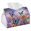 Dreamy Butterfly DIY PULeather Diamond Painting Tissue Box for Adults Beginners Gem Art Painting Napkin Holder for Living Room Bedroom Bathroom Table Decor