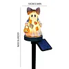 Resin Lighted Vintage Patchwork Ghost with Floral Bow and Pumpkin Lights LED Lighted Patchwork Ghost Decor Halloween Patchworks Ghosts Lamp for Mantel Shelf Entryway Porch