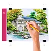 (US Local)Diamond Painting A4 LED Light Pad LED Drawing Board Copy Board Tools (Pink)