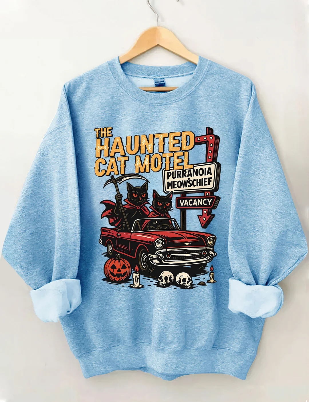 Haunted Cat Motel Sweatshirt