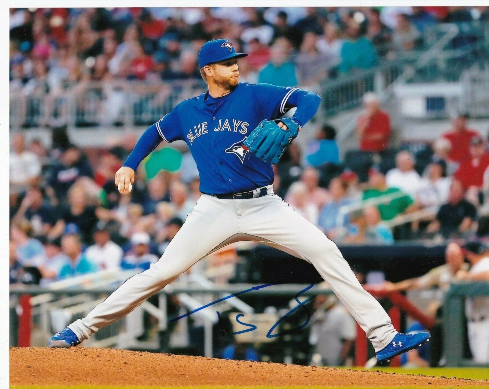 T.J. ZEUCH TORONTO BLUE JAYS ACTION SIGNED 8x10