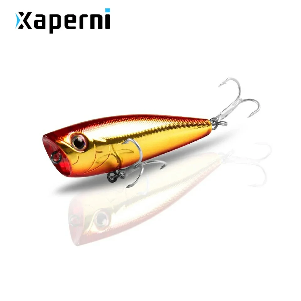 Xaperni Hot model  fishing tackle 5pcs/lot A+ fishing lures,hard baits popper 5 assorted colors,popper 60mm 7.0g free shipping