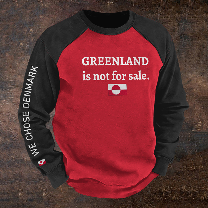 Men's Greenland Print Crew Neck Casual Sweatshirt artswardrobe