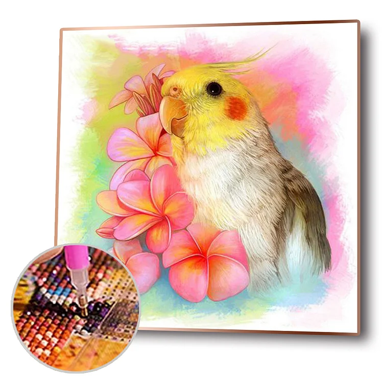 Full Round Diamond Painting - Bird And Flower 30*30CM