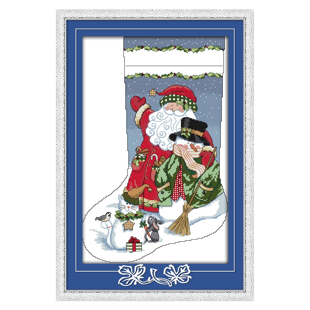 

Christmas Socks - 14CT Stamped Cross Stitch - 49*34cm, 501 Original