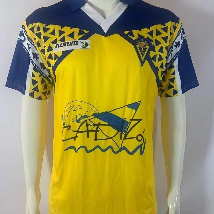 Retro 1991-1992 Cadiz second home jersey