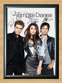 The Vampire Diaries Nina Ian Paul Signed Autographed Photo Poster painting Poster Print Memorabilia A2 Size 16.5x23.4