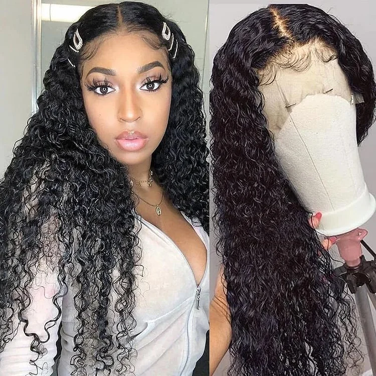Mega Sale - 90% Off Now - Water Curly Lace Front Wigs 13x6 Transparent Lace Wigs Virgin Human Hair Wigs