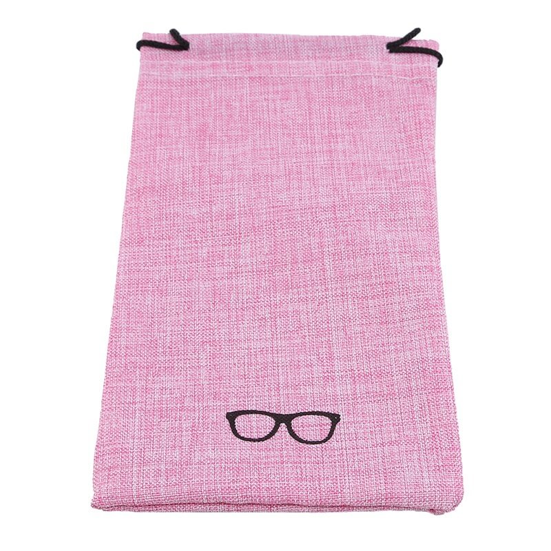 Fashion Glasses Box Portable Glasses Eyewear Case Bags Protective Organizer Metal Linen Display Solid Color