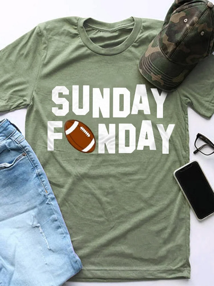 Bestdealfriday Sunday Funday Rugby Graphic Tee