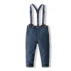 Baby Boy Gentleman Suit Dinosaur Jumpsuit 3 Pcs Set
