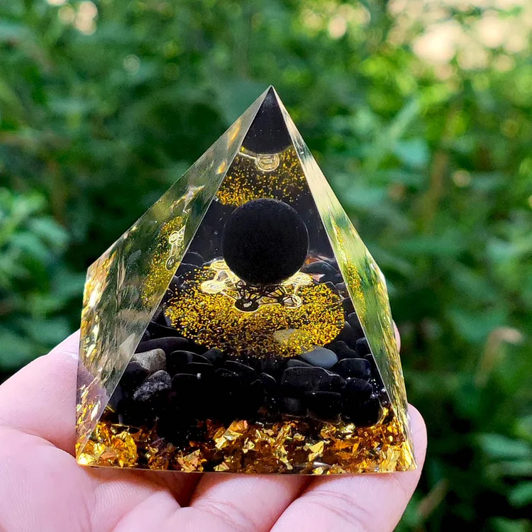 Crystal Pyramid Natural Orgone Energy Quartz Crystals Pyramid Stones (6)