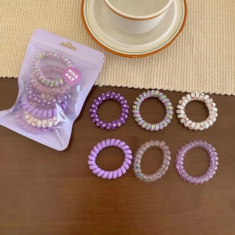 Women’s Cute Sweet Solid Color Plastic Hair Tie