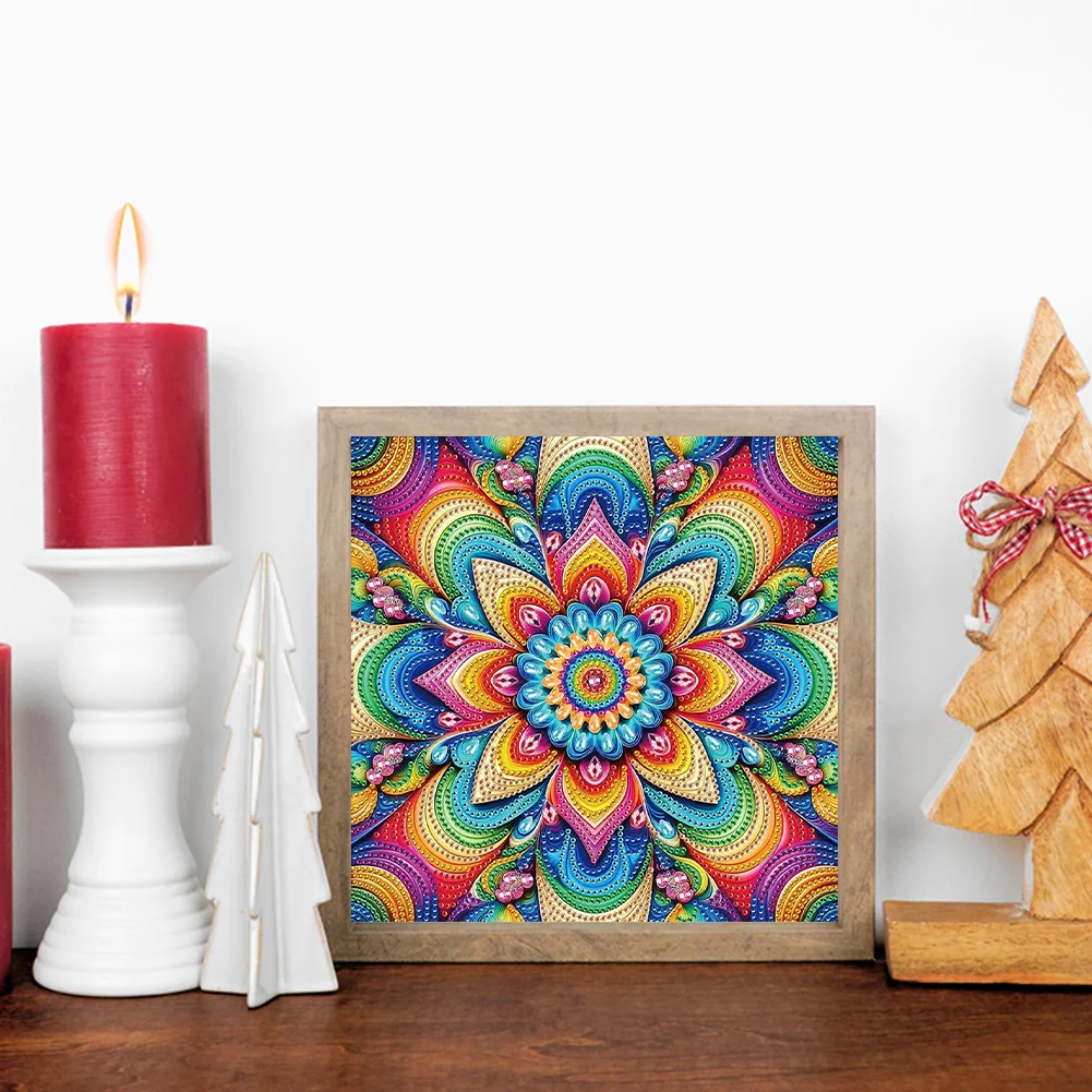 Diamond Painting - Partial Special Shaped Drill - Mandala(Canvas|30*30cm)