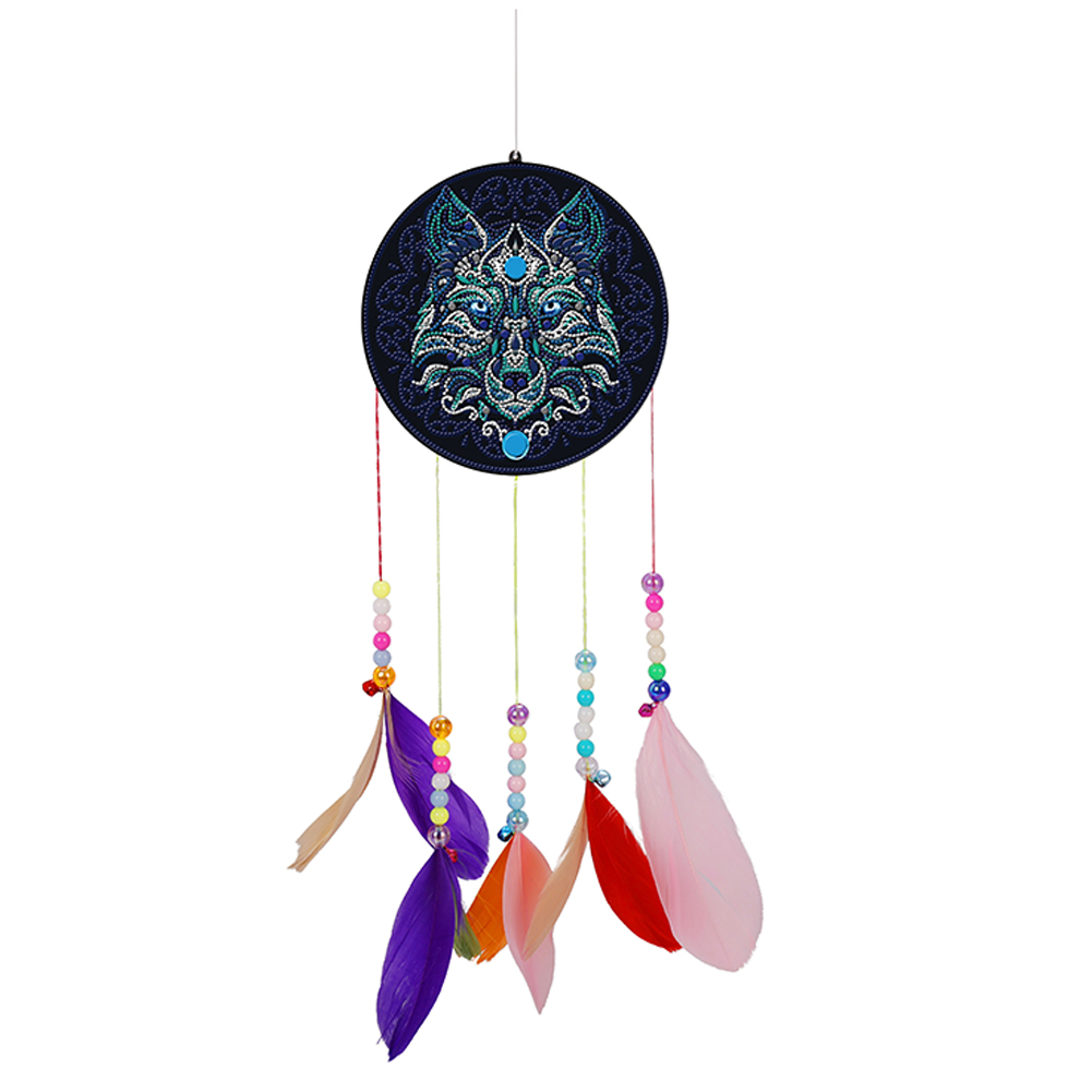 

Wolf Acrylic Lucky Wind Chime - 5D DIY Craft Pendant, 501 Original