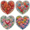 4Pcs Diamond Painting Wooden Animal Placemats with Holder Diamond Art Place Mats