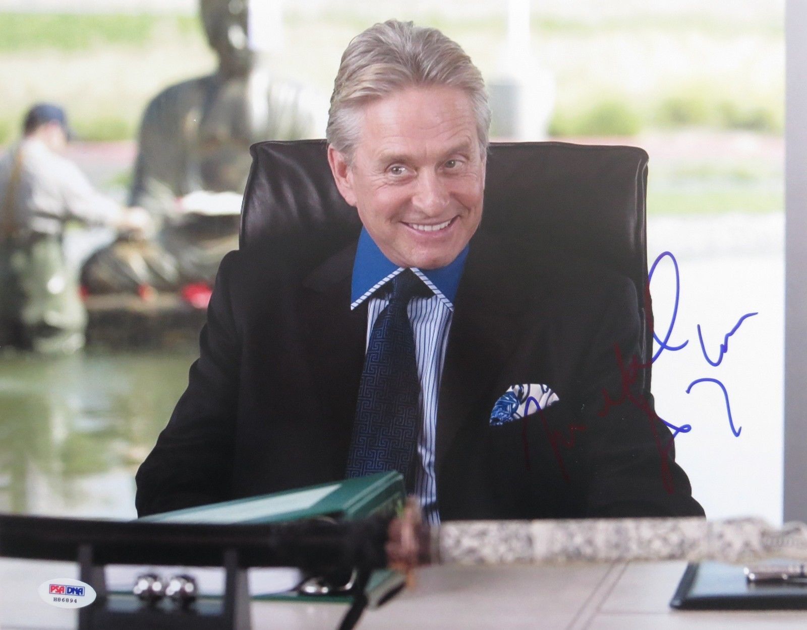 Michael Douglas Signed Wall Street Authentic 11x14 Photo Poster painting (PSA/DNA) #H86894