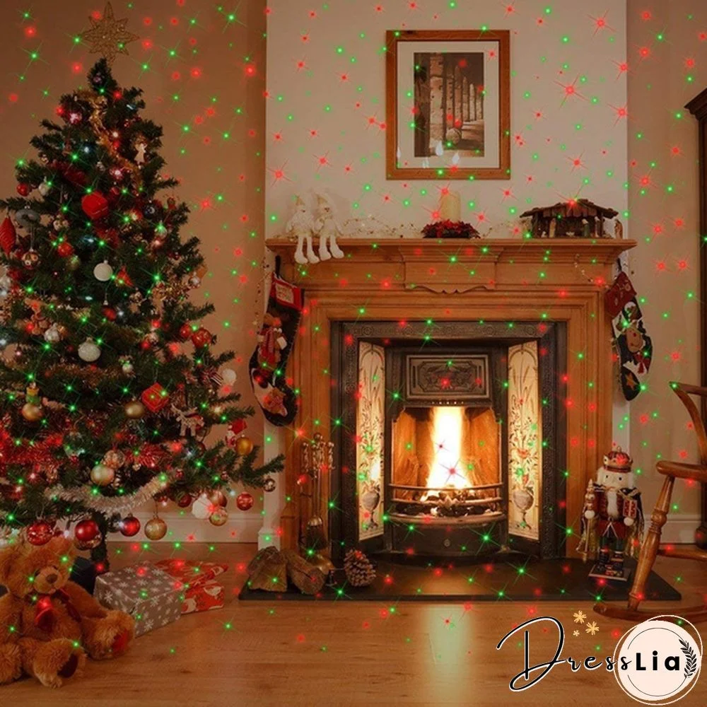 Remote control Outdoor Indoor Waterproof Green & Red Laser Projector Light for Party Landscape Garden Halloween Christmas Decoration Gift