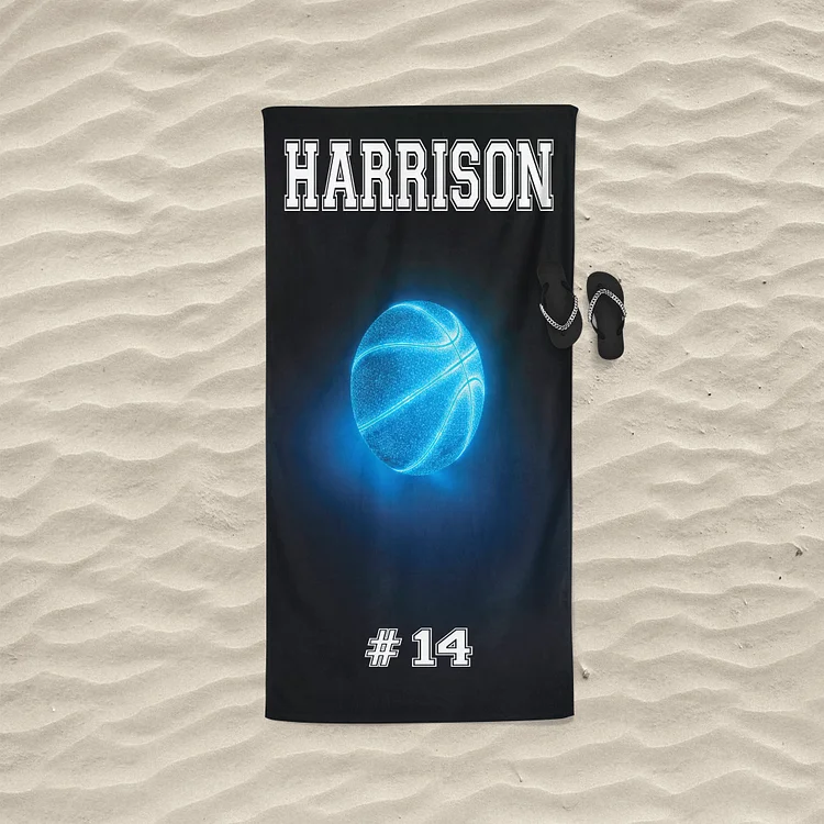 Personalized Basketball Beach Towel For Summer&Beach|DYTowel162