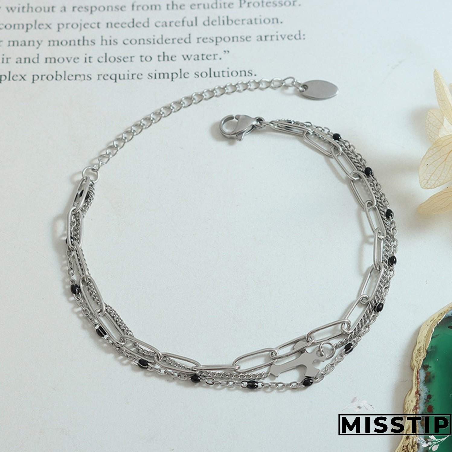 Titanium Steel Three-Layered Bracelet