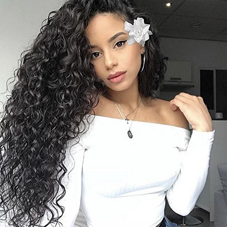 18 Inch Lace Wig Human Hair Curly Wig
