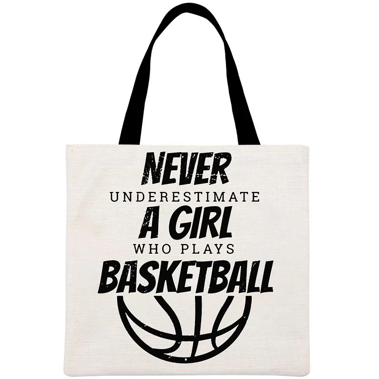 Never underestimate a girl Printed Linen Bag-Annaletters