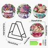 4PCS Diamond Painting Coasters Kit with Holder for Dining Tables (Cupcakes)