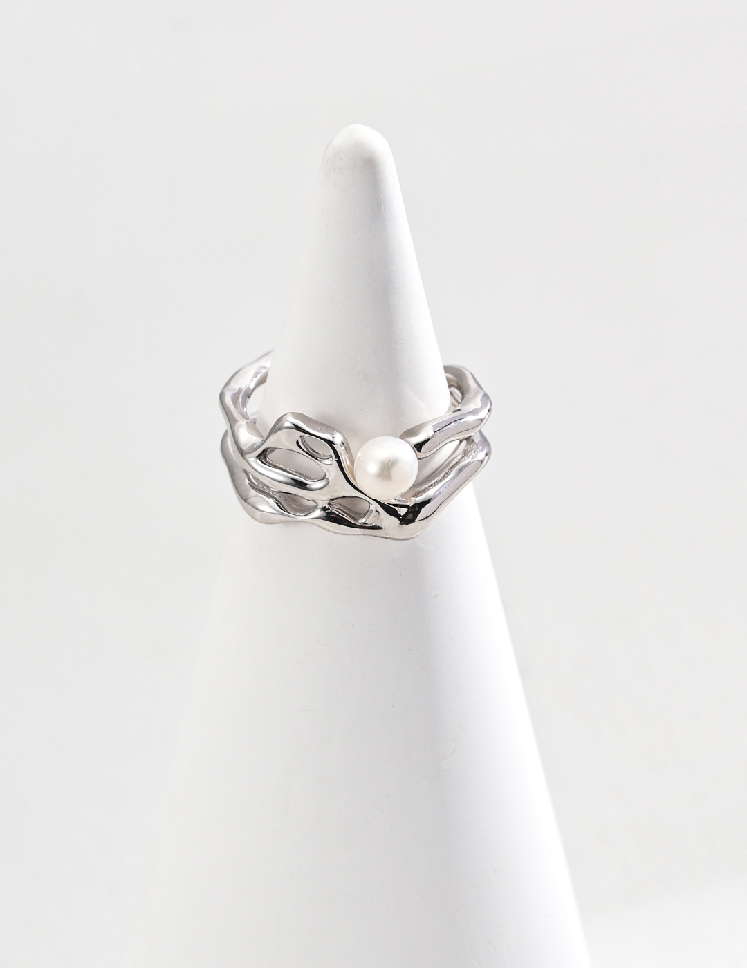 Irregular Pearl Open Ring