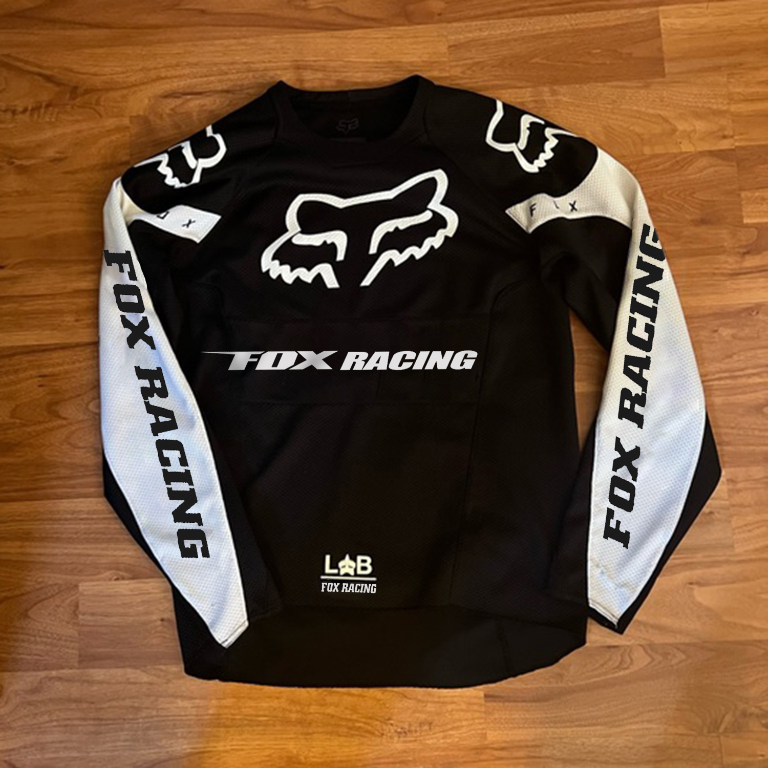Contrast Racing Print Long Sleeve T-shirt / TECHWEAR CLUB / Techwear