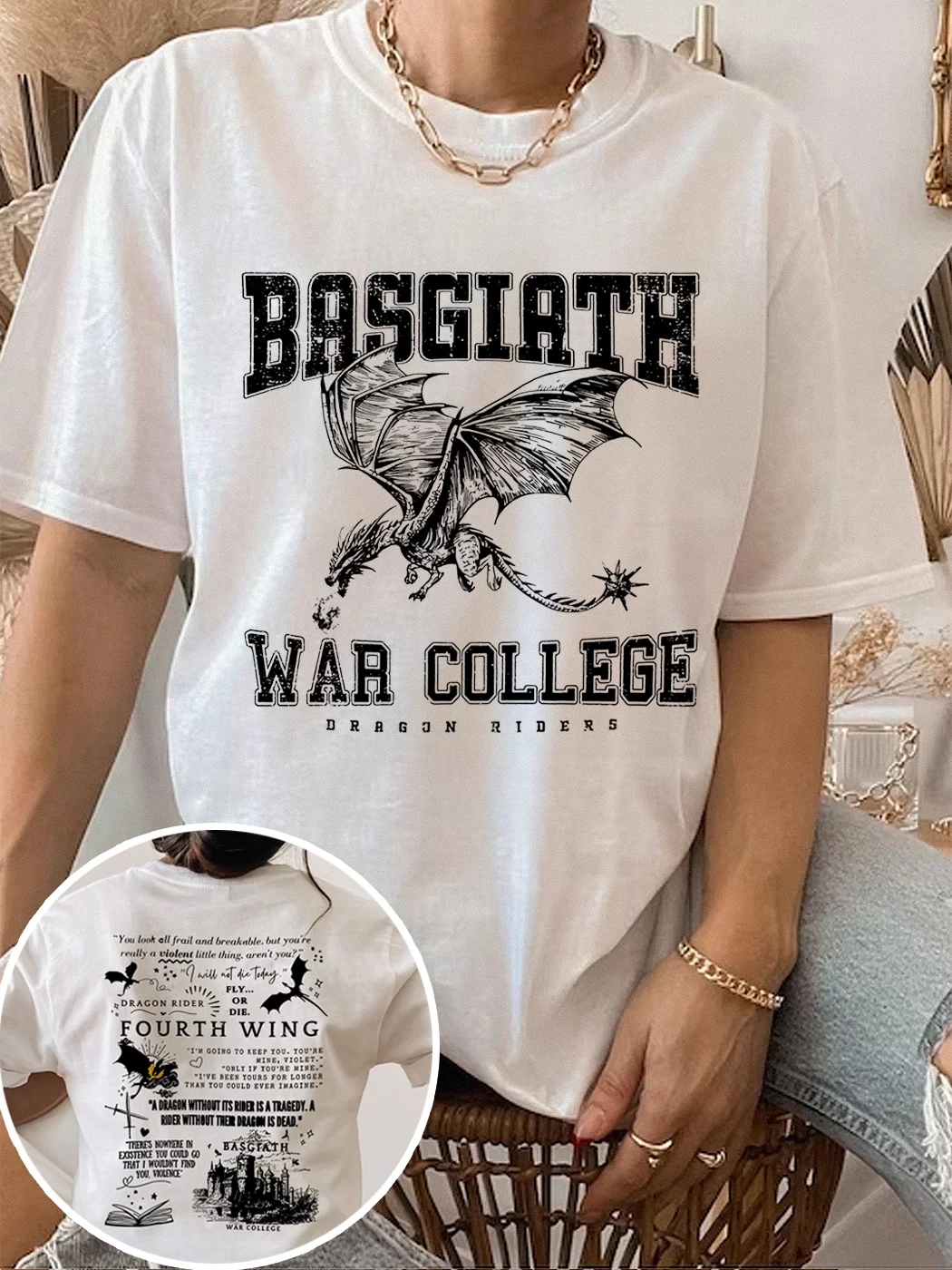 Basgiath War College 2 Sided Shirt / DarkAcademias /Darkacademias