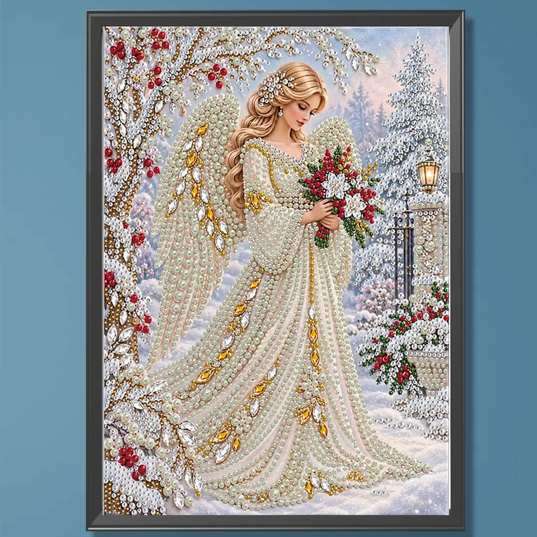 Pearl Painting Kit for Adults Christmas Winter Angel