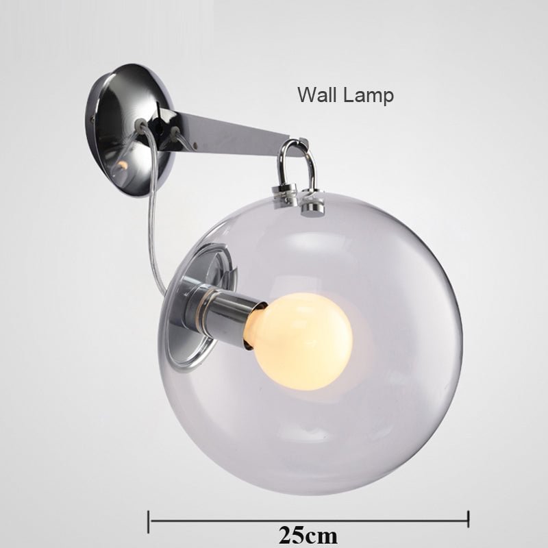 Modern Soap Bubble Pendant Lights Creative Fashion Home Decoration Lighting Clear Glass Pendant Lamps E27 Bulbs Diameter 25cm