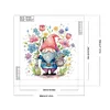 >SALE<5D DIY Partial Special Shaped Drill Diamond Painting Flower Gnome Decor 30x30cm