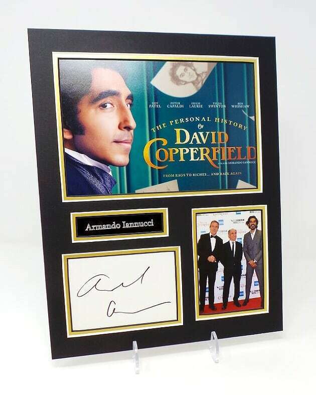 Armando IANNUCCI Signed Mounted Photo Poster painting Display AFTAL COA Scottish Film Director