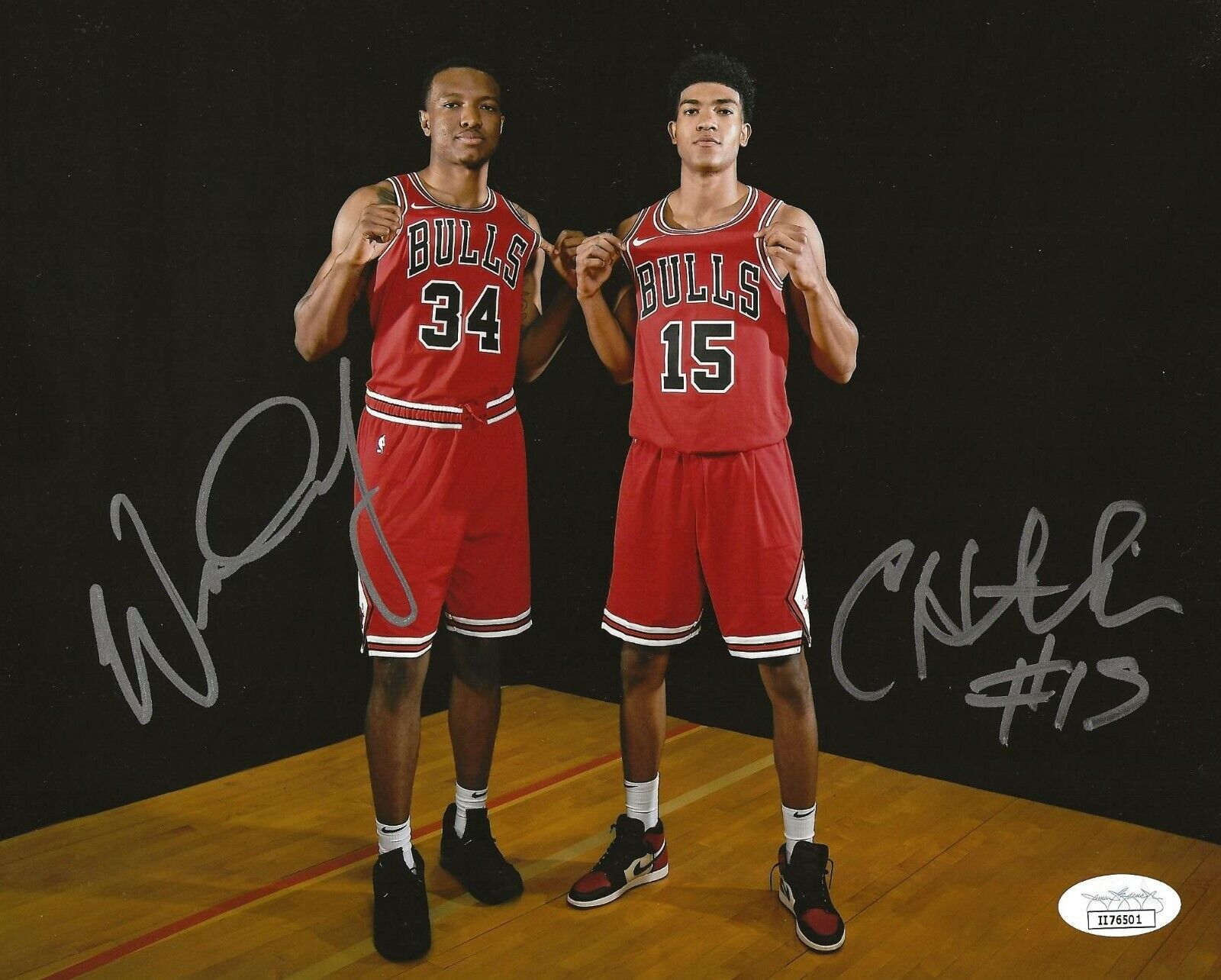 Chandler Hutchison & Wendell Carter Jr. signed Chicago Bulls 8x10 Photo Poster painting JSA