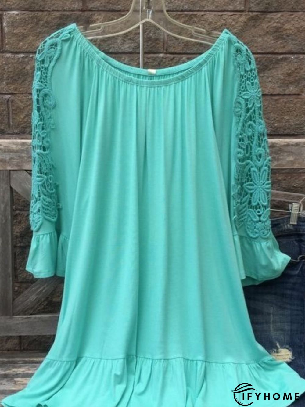 Casual Long Sleeve Round Neck Plus Size Tops | IFYHOME