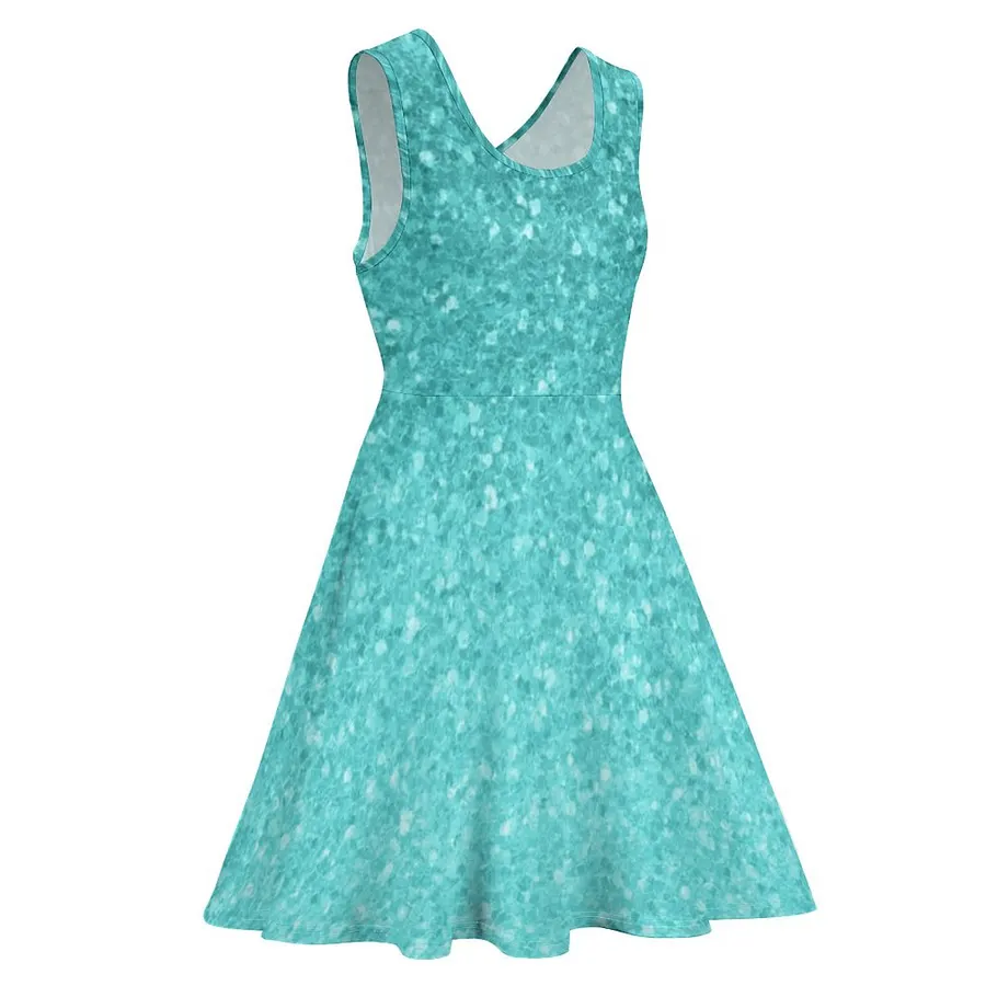 aqua blue skater dress Aqua Blue Pleated Tennis Dress - All Dresses