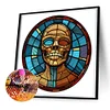 >SALE<5D DIY Full Round Drill Diamond Painting Halloween Stained Glass Home Decor