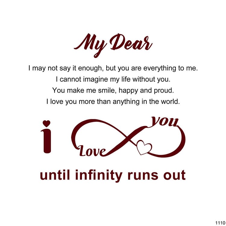 Gift Card - For Son I Love You Until Infinity Runs Out