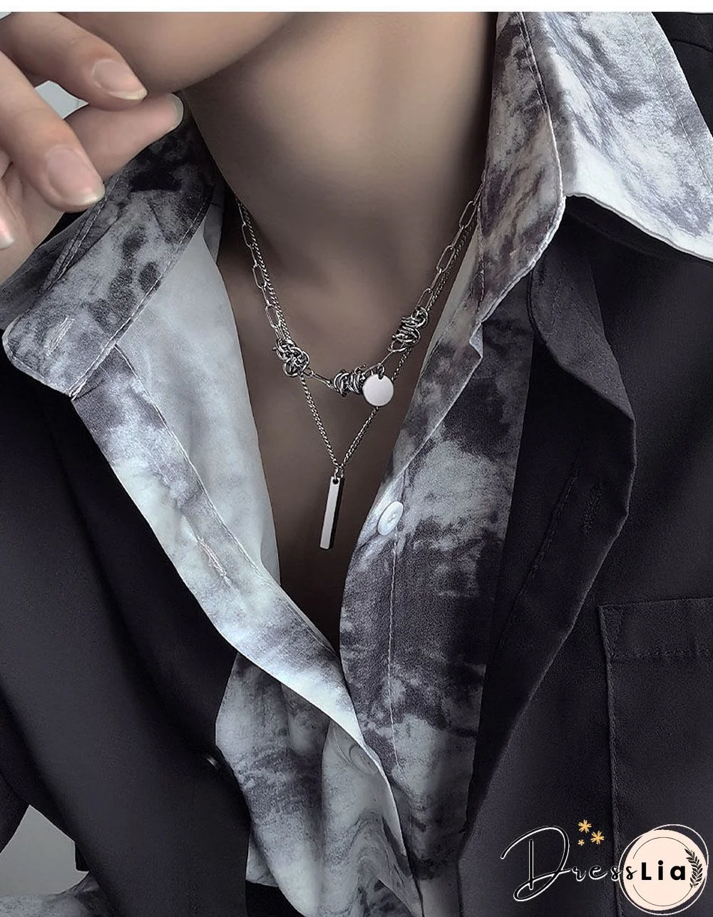 Men's & Women's Fashion Titanium Steel Clavicle Necklace