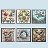 Oiseau-Peinture sp&eacute;ciale partielle au diamant-30 * 30cm
