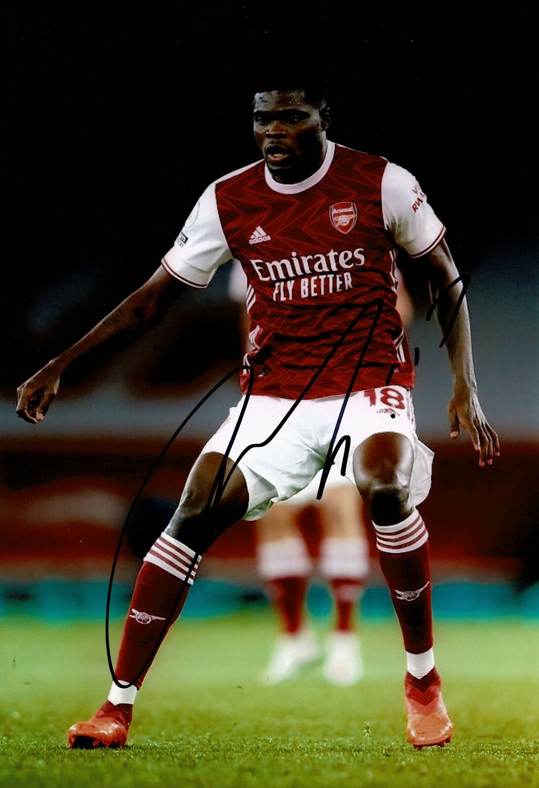 Thomas PARTEY Signed 12X8 Photo Poster painting Arsenal F.C. AFTAL COA (1424)