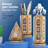 Rotating pentagonal pen holder. Basic game storage box, can hold 10 Nintendo Switch games, game card with holder storage box, used to organize Nintendo Switch game cards or SD memory cards