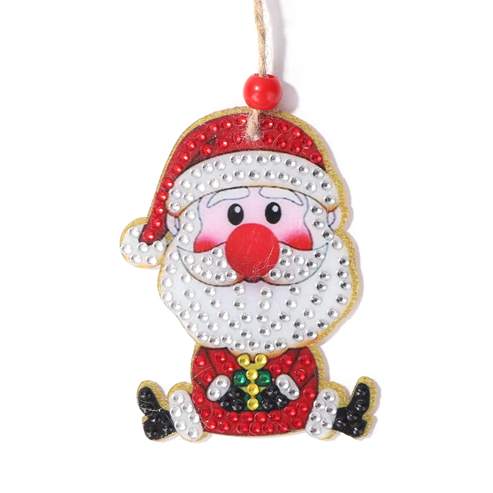 5pcs DIY Diamond Painting Xmas Trees Pendant(Both Sides)